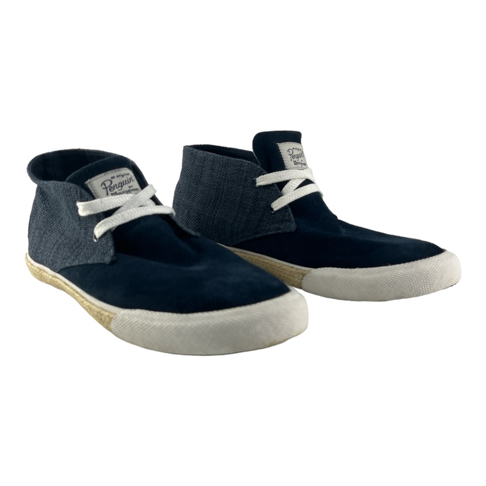 Original Penguin Rupert Lifestyle Sneakers Mens Size 8 Blue Suede Linen